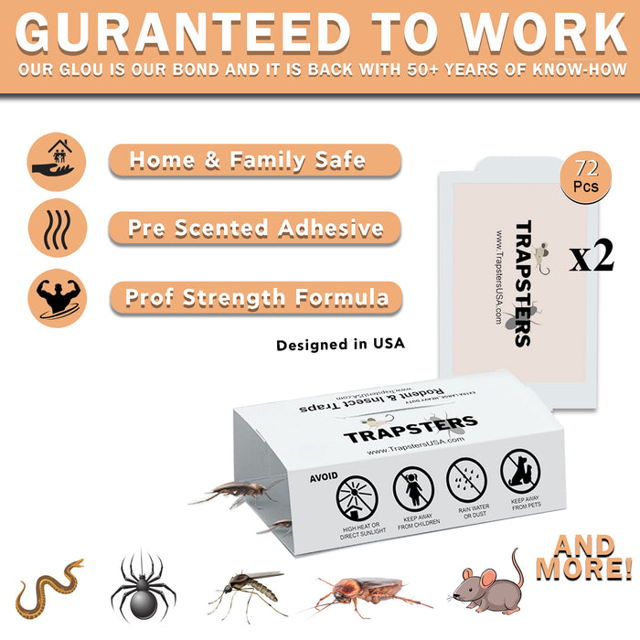 Pest Paper Glue Trap Sticky Boards — Trapsters USA - America's #1 Pest ...